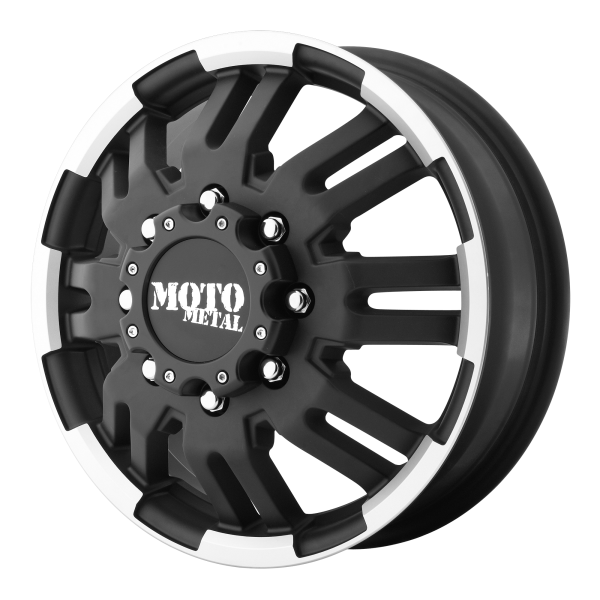 Moto Metal - Moto Metal MO963 16X6 8X6.5 Matte Black Machined - Front|MO96366080799