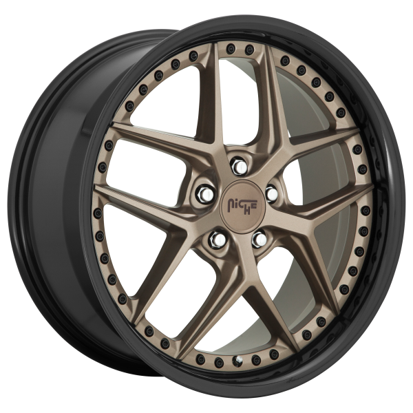 Niche 1PC - Niche 1PC M227 VICE 19X8.5 5X112 Matte Bronze Black Bead Ring|M2271985F8+42