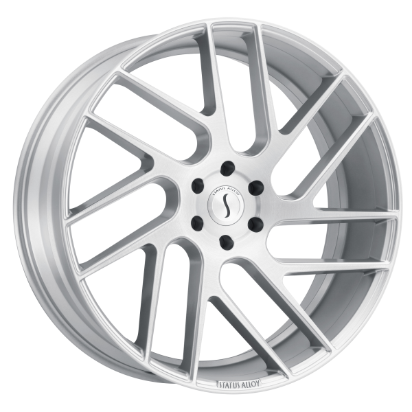 Status - Status JUGGERNAUT 24X9.5 6X135 Silver W/ Brushed Machined Face|2495JGR306135S87