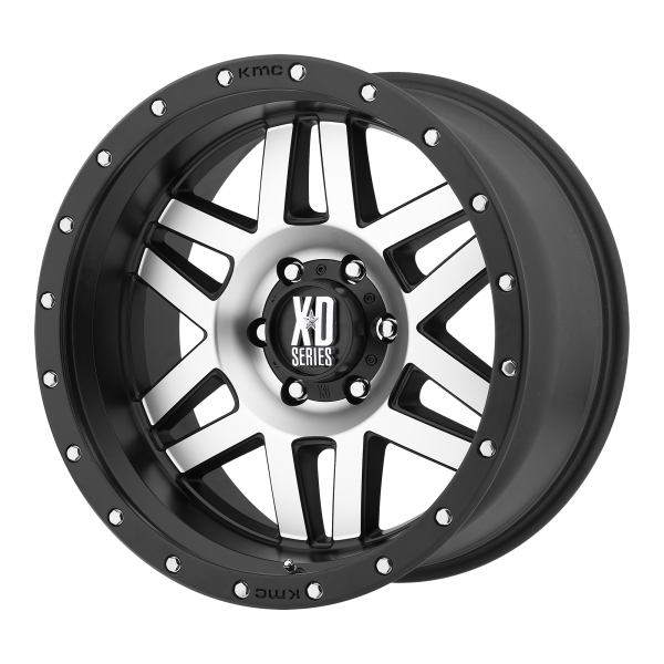 XD - XD XD128 MACHETE 18X9 8X6.5 Machined Face Black Ring|XD12889080512N