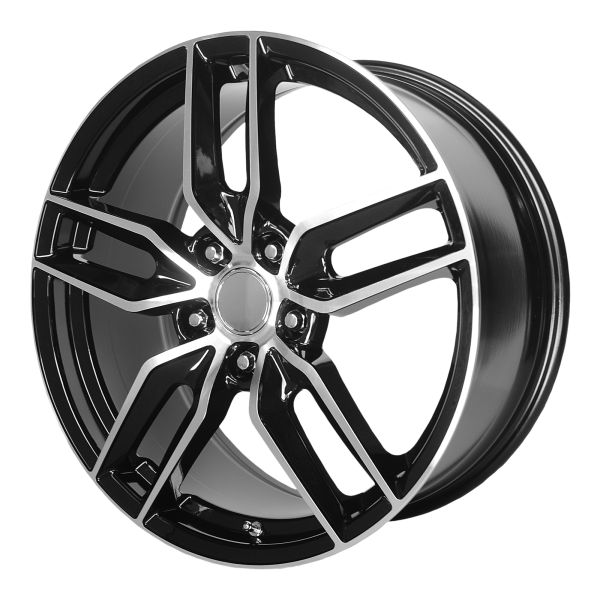 Performance Replicas - Performance Replicas PR160 19X10 5X4.75 Gloss Black With Machined Spokes|160BM-916178