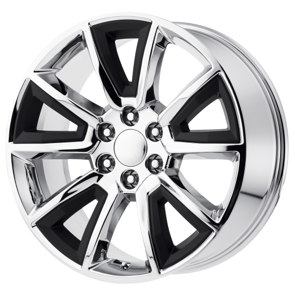 Performance Replicas - Performance Replicas PR168 22X9 6X5.5 Chrome With Matte Black Accents|168CM-2295824