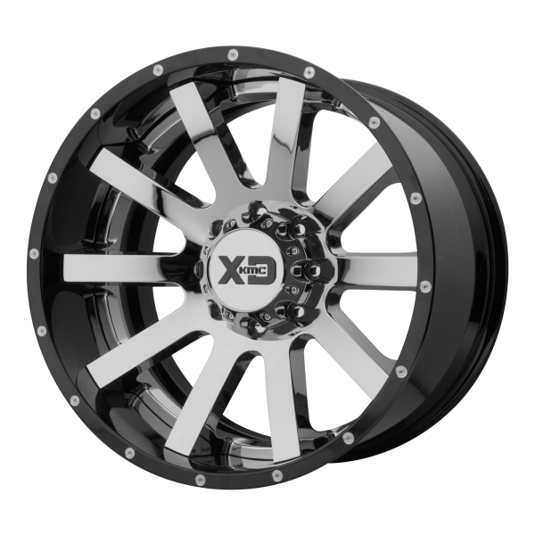 XD - XD XD200 HEIST 20X10 5X5.5 Chrome Center Gloss Black Milled Lip|XD200-20108518NCB