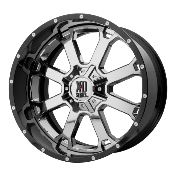 XD - XD XD202 BUCK 25 20X10 6X135/5.5 Chrome Center Gloss Black Milled Lip|XD202-20106718NCB