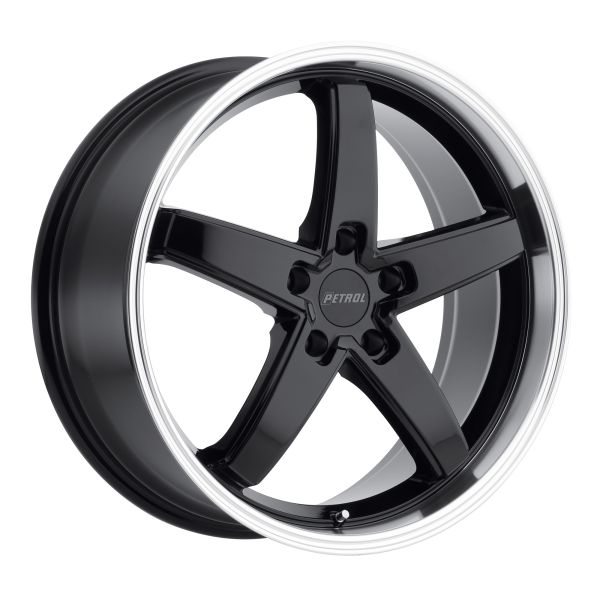 Petrol - Petrol P1B 20X8.5 5X120 Gloss Black W/ Machined Cut Lip|2085P1B355120B76