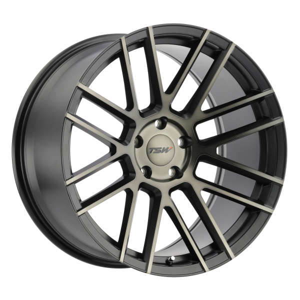 TSW - TSW MOSPORT 19X8.5 5X112 Matte Black W/ Machine Face & Dark Tint|1985MSP425112M72