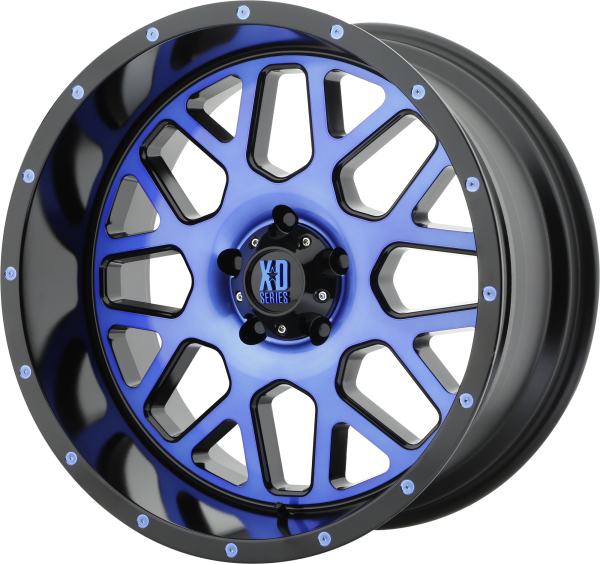 XD - XD XD820 GRENADE 20X10 5X5.0 Satin Black Machined Face With Blue Tinted Clear Coat|XD82021050524NBC