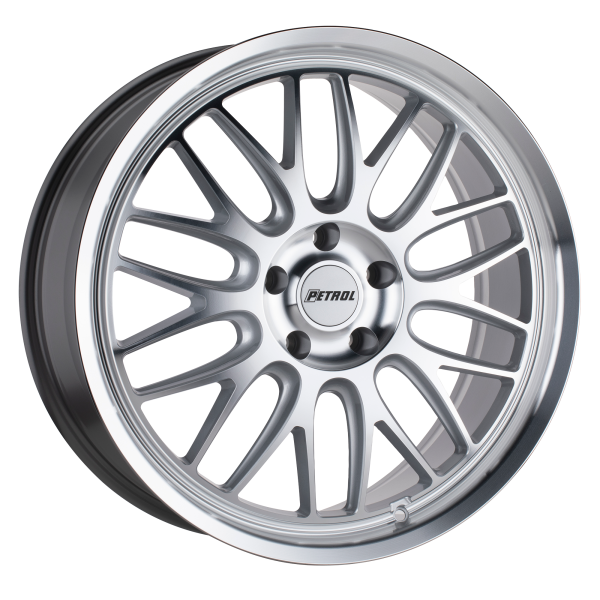Petrol - Petrol P4C 20X8.5 5X4.25 Silver W/ Machined Face & Lip|2085P4C405108S72