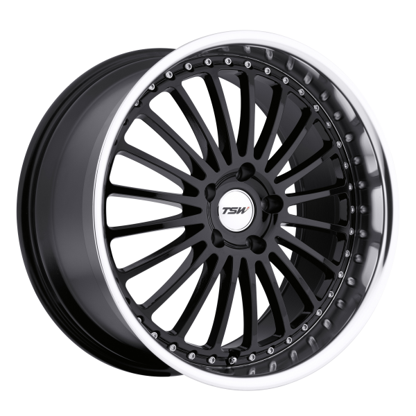 TSW - TSW SILVERSTONE 17X8 5X120 Gloss Black W/ Mirror Cut Lip|1780SIL355120B76