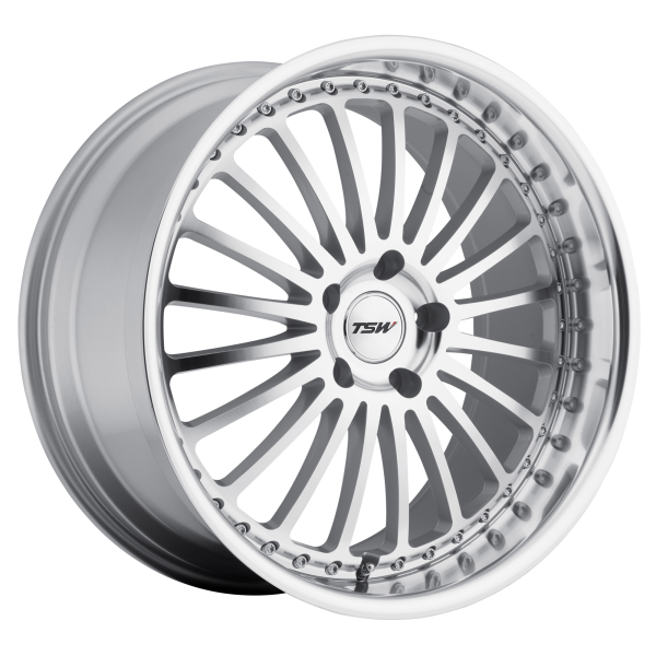 TSW - TSW SILVERSTONE 19X8 5X4.5 Silver W/ Mirror Cut Face & Lip|1980SIL405114S76