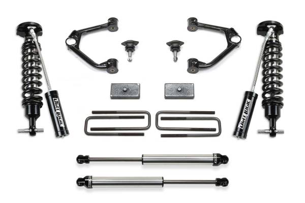 Fabtech - Fabtech 1.5" BUDGET SYS W/ DL 2.5 RESI & 2.25 2019-20 GM K1500 P/U W/ TRAIL BOSS/AT4 PKG K1164DL