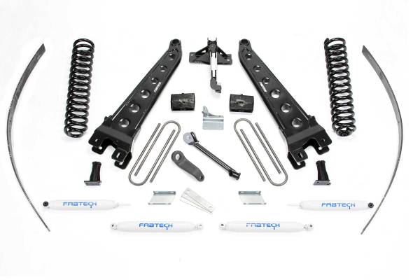 Fabtech - Fabtech 8" RAD ARM SYS W/COILS & PERF SHKS 2008-16 FORD F250 4WD W/O FACTORY OVERLOAD K2123