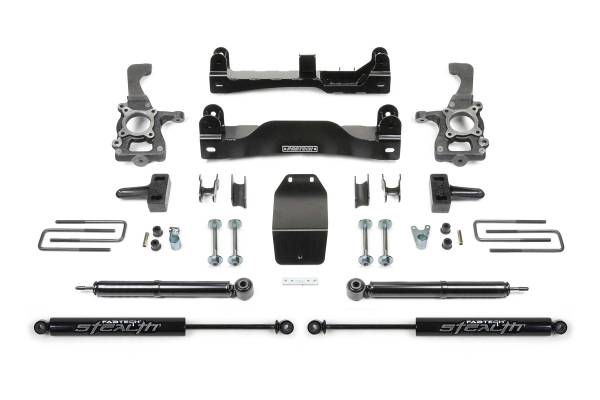 Fabtech - Fabtech 4" BASIC SYS W/ RR STEALTH 2014 FORD F150 4WD K2209M