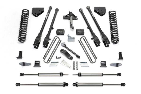 Fabtech - Fabtech 6" 4LINK SYS W/COILS & DLSS SHKS 08-10 FORD F450/F550 4WD K2054DL