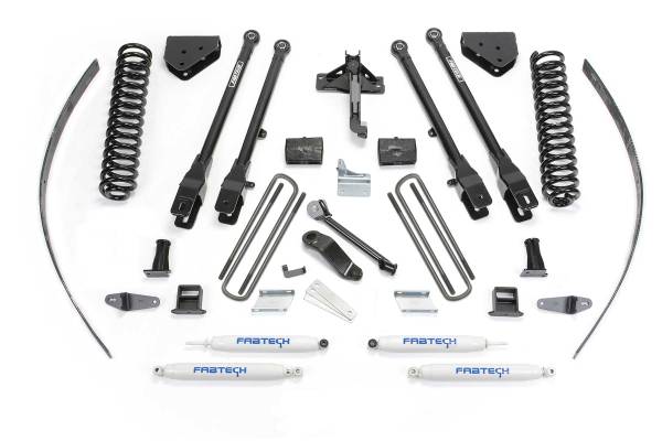 Fabtech - Fabtech 8" 4LINK SYS W/COILS & PERF SHKS 2008-16 FORD F250 4WD W/O FACTORY OVERLOAD K2125