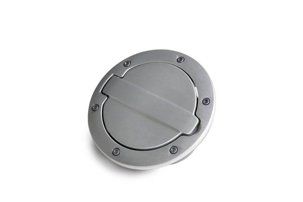 AMP Research - AMP Research Alloy Fuel Door, Brushed Aluminum - 07-18 Jeep Wrangler JK, 2 dr/4 dr 73000-00A