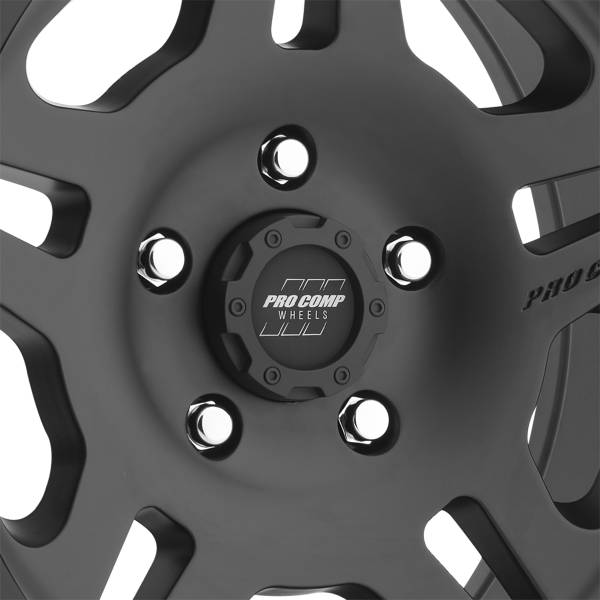 Pro Comp Wheels - Pro Comp Wheels La Paz Satin Black 16x8 5x5 4.5BS Offset 0mm Cap P/N 502932700 5029-6873