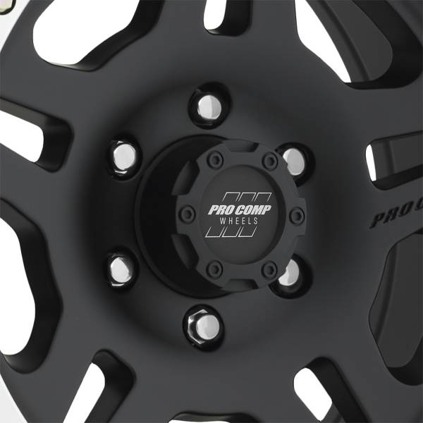 Pro Comp Wheels - Pro Comp Wheels La Paz Satin Black Machined 17x8.5 6x5.5 4.75BS Offset 0mm Cap P/N 502942500 5129-78583