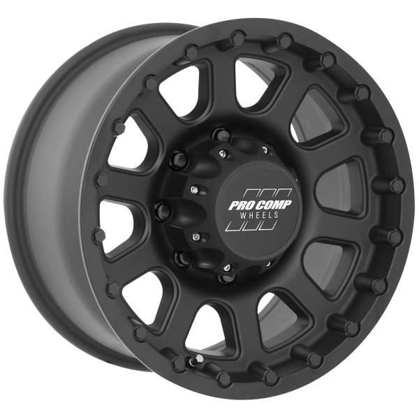 Pro Comp Wheels - Pro Comp Wheels Bandido Matte Black 17x9 8x6.5 4.75BS Offset -6mm Cap P/N 703186500 7032-7982