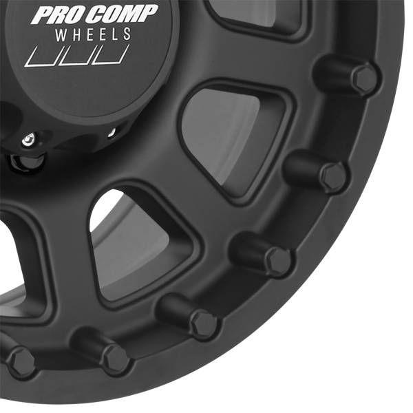 Pro Comp Wheels - Pro Comp Wheels Bandido Matte Black 18x9 8x170 5BS Offset 0mm Cap P/N 703186500 7032-8970