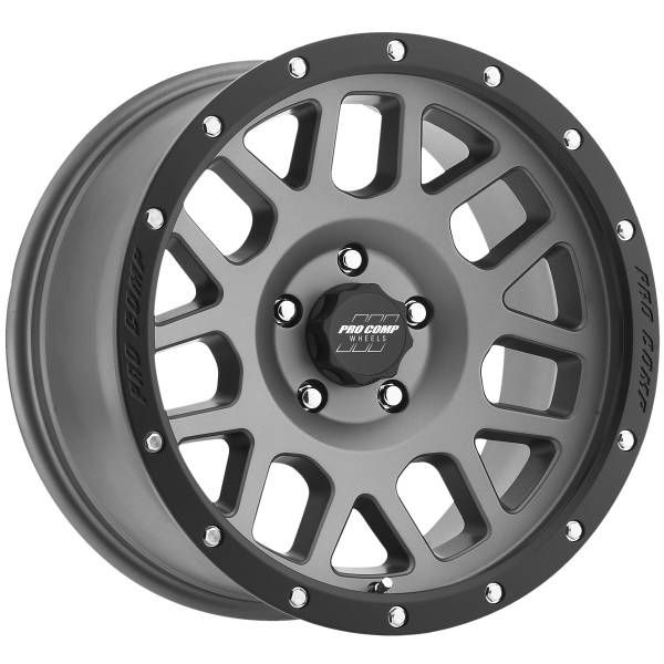 Pro Comp Wheels - Pro Comp Wheels Vertigo Matte Graphite 18x9 5x5 5BS Offset 0mm Cap P/N 5040556000 2640-897350