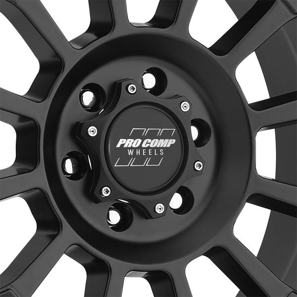 Pro Comp Wheels - Pro Comp Wheels Rockwell Satin Black 17x8.5 6x135 4.75BS Offset 0mm Cap P/N 503442500 5034-78536