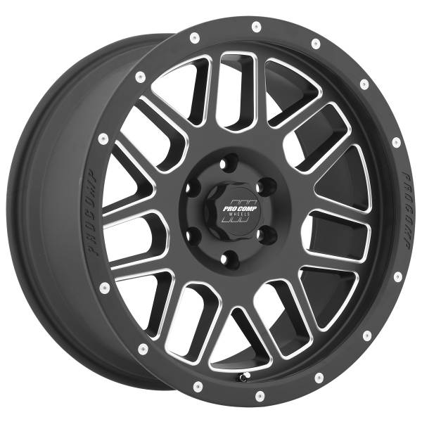 Pro Comp Wheels - Pro Comp Wheels Vertigo Satin Black Milled 17x9 6x135 4.75BS Offset -6mm Cap P/N 5040556000 5140-7936