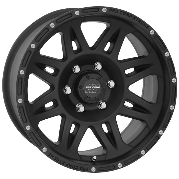 Pro Comp Wheels - Pro Comp Wheels Torq Matte Black 17x9 6x135 4.75BS Offset -6mm Cap P/N 8342141 7005-7936