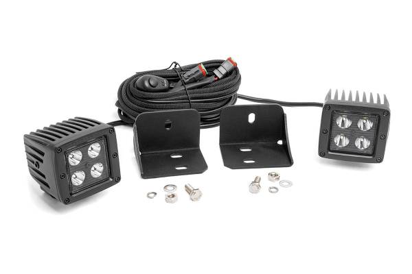 Rough Country - Rough Country Can-Am Defender Rear Facing 2-inch Black-Series LED Kit (16-20 Defender) 71011