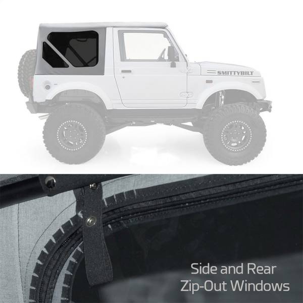 Smittybilt - Smittybilt Oem Repl Soft Top White W/Zip Out Windows 98552
