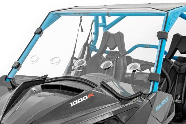 Rough Country - Rough Country Can-Am Full Scratch Resistant Vented Windshield (13-18 Maverick) 98231830