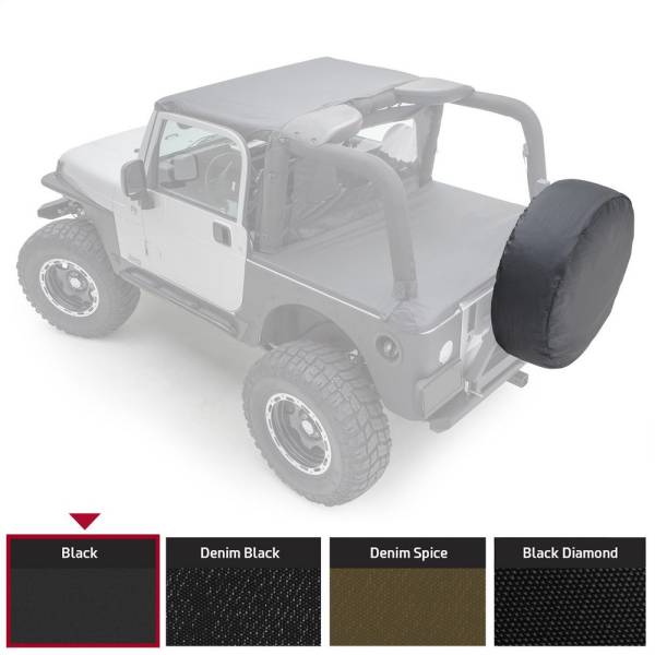 Smittybilt - Smittybilt Spare Tire Cover - Medium Tire (30"-32") - Vinyl Black 773201