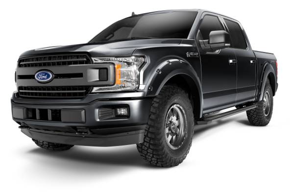 Bushwacker - Bushwacker Fender Flares Pocket Style-Color Shadow Black Smooth Finish 4 Pc 20945-82
