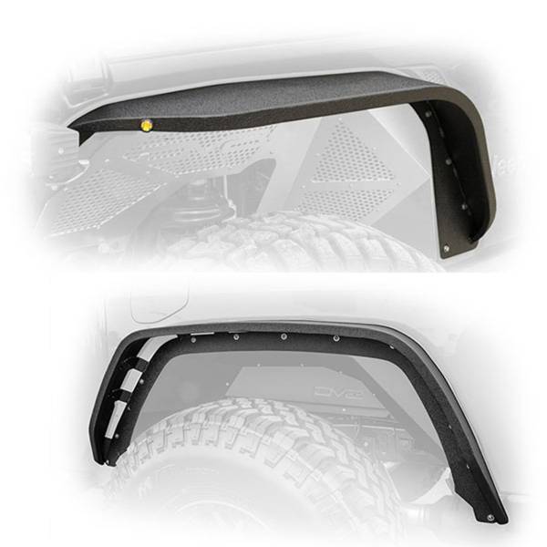 DV8 Offroad - DV8 Offroad Fender Flares; Slim; Front & Rear FDGL-01