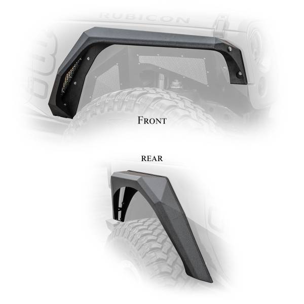 DV8 Offroad - DV8 Offroad Fender Flares; Armor; Front & Rear FENDB-09