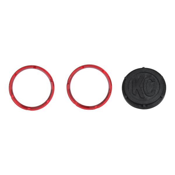 KC HiLiTES - KC HiLiTES KC FLEX Bezels - Red ED Coated (pair) 30554