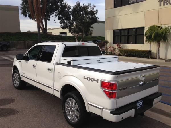 Truck Covers USA - Truck Covers USA Junior Size Toolbox and Hard Retractable Roll-up Tonneau Cover Combination CRJR200WHITE