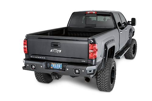 Warn - Warn Angled Design Direct-Fit With Dual Light Cutouts Textured Black Steel 96550