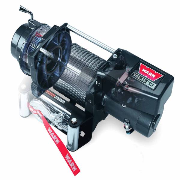 Warn - Warn 12 Volt 16500 LB Pull Line Cap 90 Ft Wire Rope Roller Fairlead Wired Remote 68801