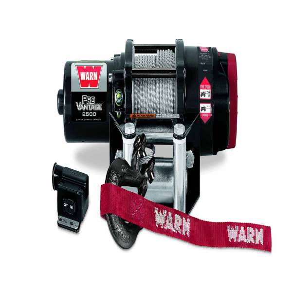 Warn - Warn 12 Volt DC Battery 2500 LB Cap 50 Ft Wire Rope 90250