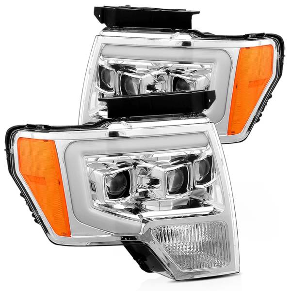AlphaRex - AlphaRex Projector Headlights Plank Style Design Chrome 880200