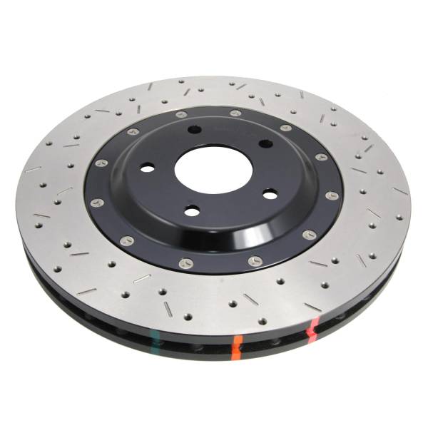 Disc Brakes Australia - Disc Brakes Australia Cross Drilled/Slotted Uni-Directional Rotor, Black Hat DBA52604BLKXS