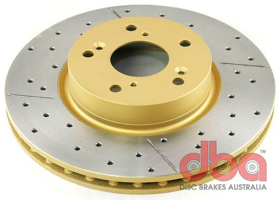 Disc Brakes Australia - Disc Brakes Australia Street Series Rotor - Cross Drilled/Slotted Uni-Directional Rotor DBA2508X