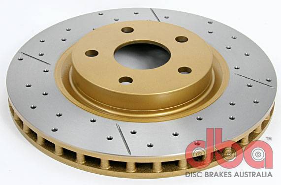 Disc Brakes Australia - Disc Brakes Australia Street Series Rotor - Cross Drilled/Slotted Uni-Directional Rotor DBA2028X