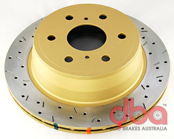 Disc Brakes Australia - Disc Brakes Australia 4000 Series Rotor - Cross Drilled/Slotted Uni-Directional Rotor DBA42011XS