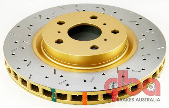 Disc Brakes Australia - Disc Brakes Australia 4000 Series Rotor - Cross Drilled/Slotted Uni-Directional Rotor DBA42028XS