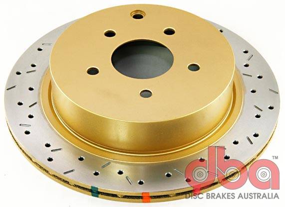 Disc Brakes Australia - Disc Brakes Australia 4000 Series Rotor - Cross Drilled/Slotted Uni-Directional Rotor DBA42313XS
