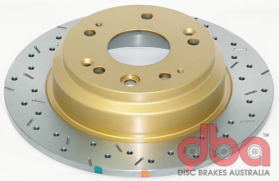 Disc Brakes Australia - Disc Brakes Australia 4000 Series Rotor - Cross Drilled/Slotted Uni-Directional Rotor DBA42503XS
