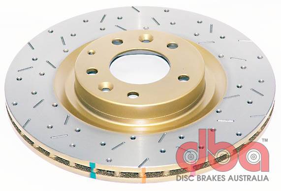 Disc Brakes Australia - Disc Brakes Australia 4000 Series Rotor - Cross Drilled/Slotted Uni-Directional Rotor DBA42550XS