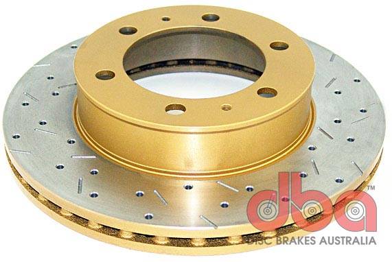 Disc Brakes Australia - Disc Brakes Australia 4000 Series Rotor - Cross Drilled/Slotted Uni-Directional Rotor DBA42714XS